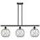 Farmhouse 36"W 3 Light Bronze Island Light w/ Clear and White Shade
