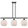 Farmhouse 36"W 3 Light Bronze Island Light w/ White Shade