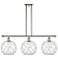 Farmhouse 36"W 3 Lt Polished Nickel Island Light w/ Clear and White Sh