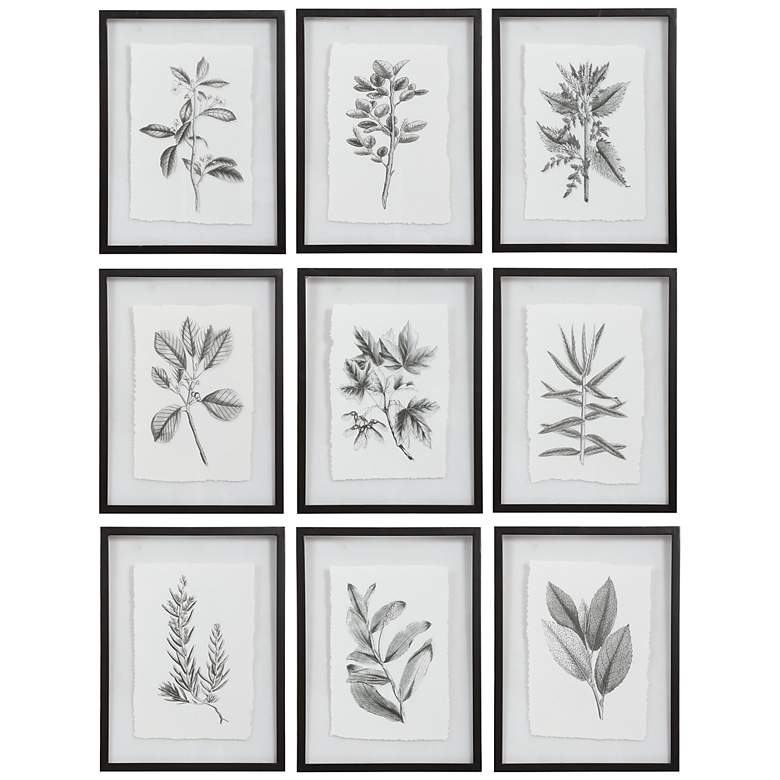 Image 2 Farmhouse Florals 23 inch High 9-Piece Framed Wall Art Set