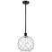 Farmhouse Rope 10"W Matte Black Stem Mini Pendant w/ Clear and White S