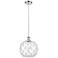 Farmhouse Rope 10"W Polished Nickel Cord Mini Pendant Clear and White