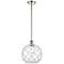Farmhouse Rope 10"W Polished Nickel Stem Mini Pendant Clear and White