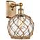 Farmhouse Rope 11" High Brushed Brass Wall Sconce