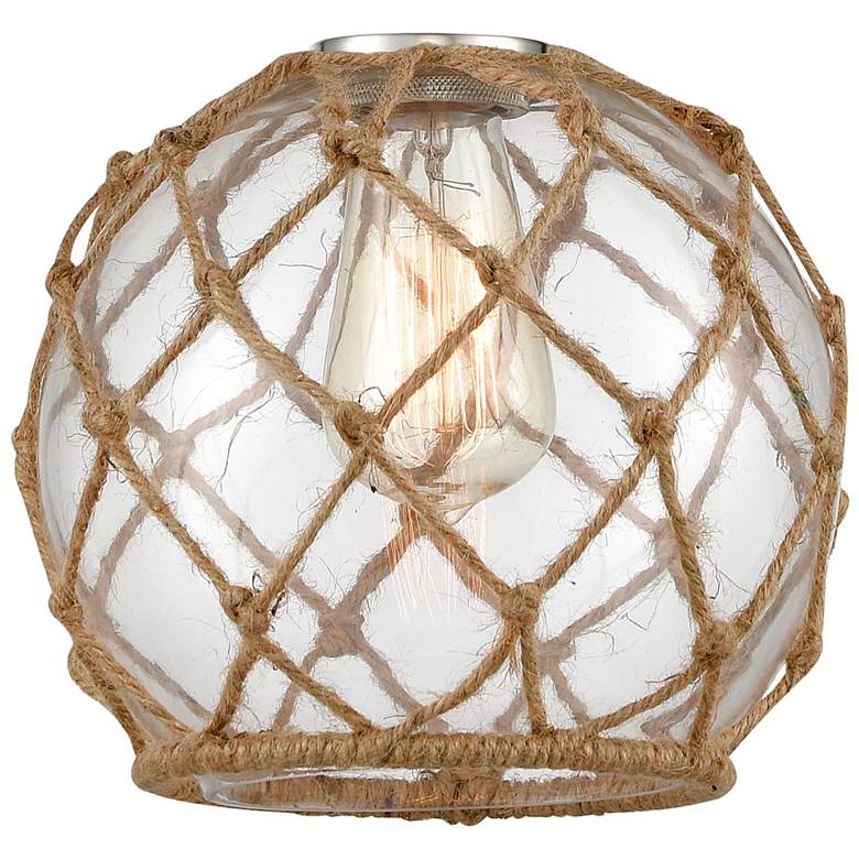 Image 5 Farmhouse Rope 11" High Brushed Brass Wall Sconce more views