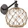 Farmhouse Rope 12"H Bronze Adjustable Sconce w/ Clear Glass with Rope