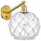 Farmhouse Rope 12"H Gold Adjustable Sconce w/ Clear Glass & Rope Shade