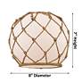 5_Farmhouse Rope 13" High Brushed Nickel Sconce w/ Clear and Brown Rope more views