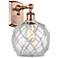 Farmhouse Rope 13" High Copper Sconce w/ Clear Glass with White Rope S