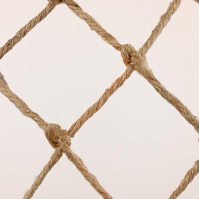 Image 6 Farmhouse Rope 13"H Brushed Brass Sconce w/ White and Brown Rope Shade more views