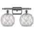 Farmhouse Rope 16"W 2 Light Chrome Bath Light w/ Clear and White Rope