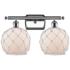 Farmhouse Rope 16"W 2 Light Chrome Bath Light w/ White Rope Shade