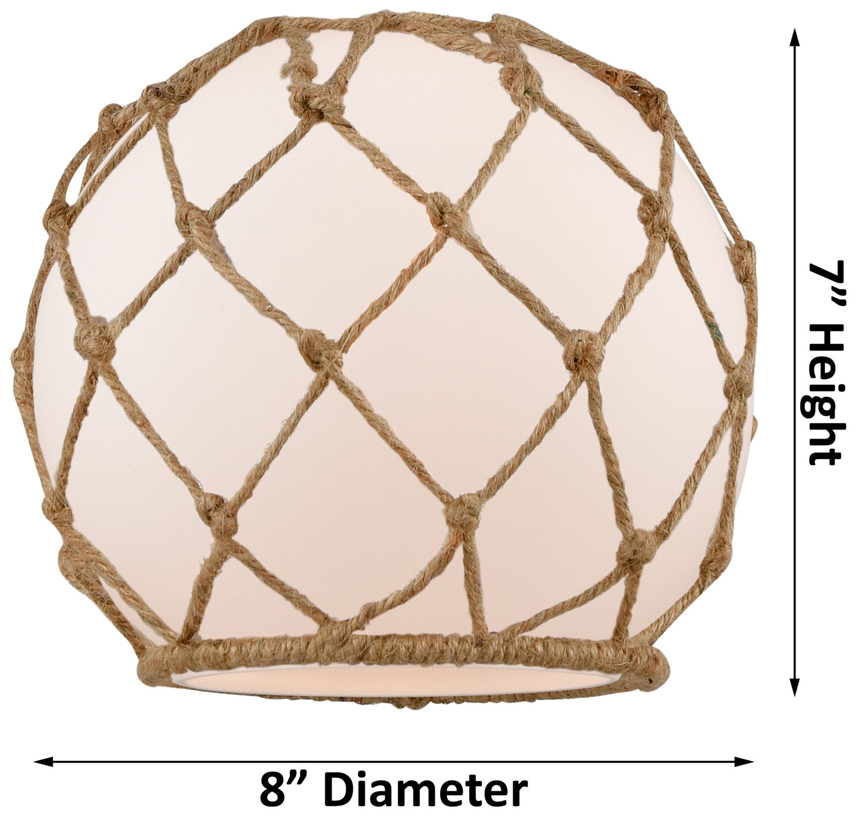 Image 6 Farmhouse Rope 8"W Antique Brass and Brown Rope Mini Pendant more views