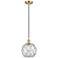 Farmhouse Rope 8"W Gold Corded Mini Pendant w/ Clear and White Rope Sh