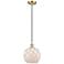 Farmhouse Rope 8"W Gold Corded Mini Pendant w/ White Rope Shade