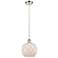 Farmhouse Rope 8"W Polished Nickel Corded Mini Pendant w/ White Rope S
