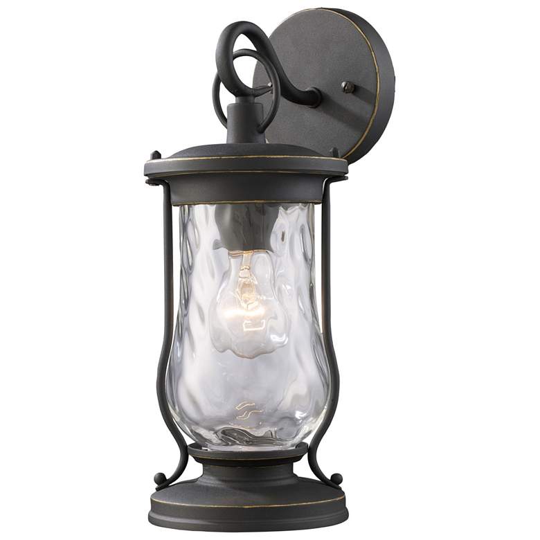 Image 1 Farmstead 14 inch High 1-Light Outdoor Sconce - Matte Black