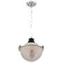 Faro; 1 Light; Large Pendant; Polished Nickel Finish with Black Accents