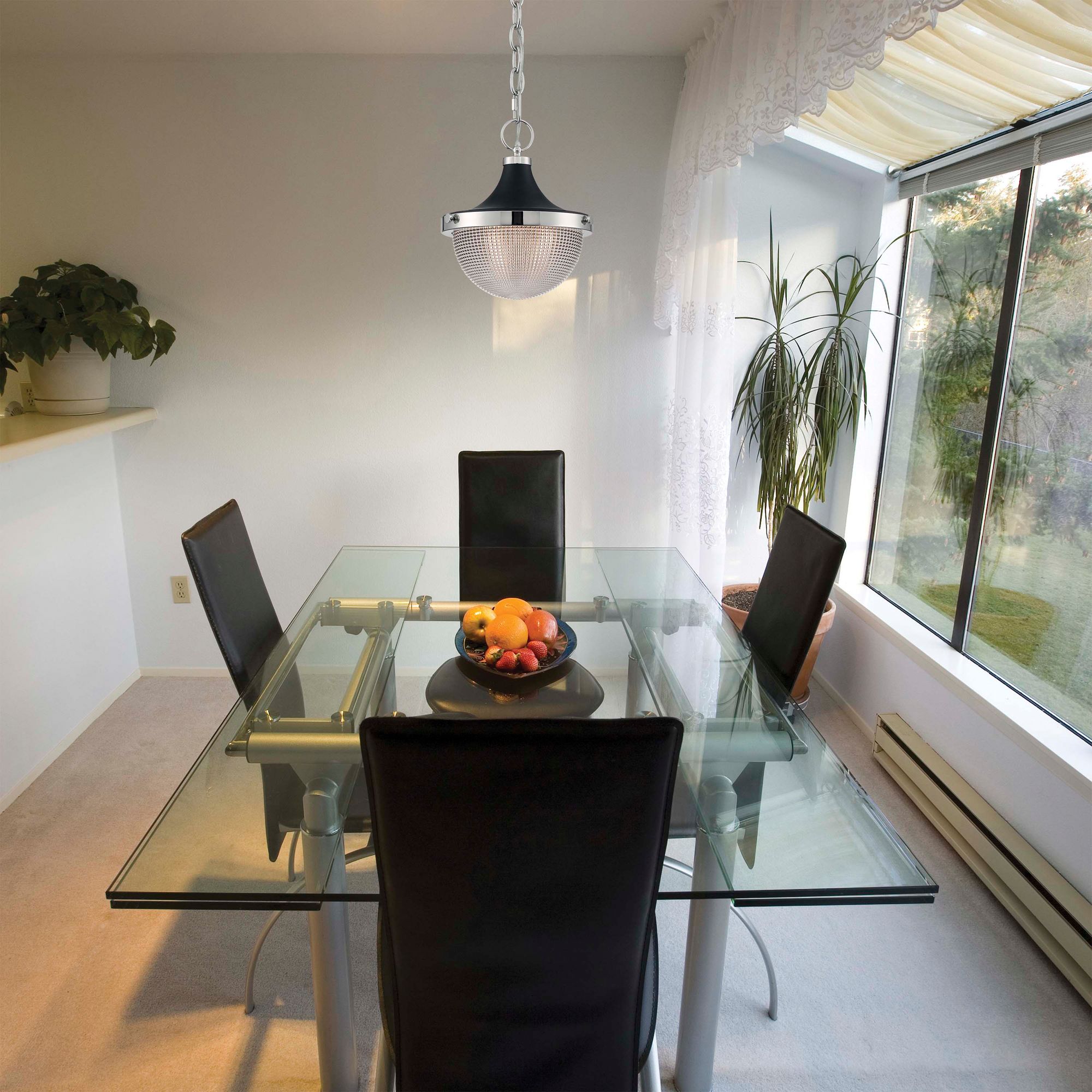 Image 6 Faro; 1 Light; Small Pendant; Polished Nickel Finish w/ Black Accents more views