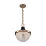2_Faro 10" Wide Burnished Brass and Black Pendant Light more views