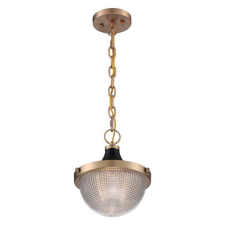 Image 3 Faro 10" Wide Burnished Brass Mini Pendant more views