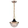 4_Faro 10" Wide Burnished Brass Mini Pendant more views