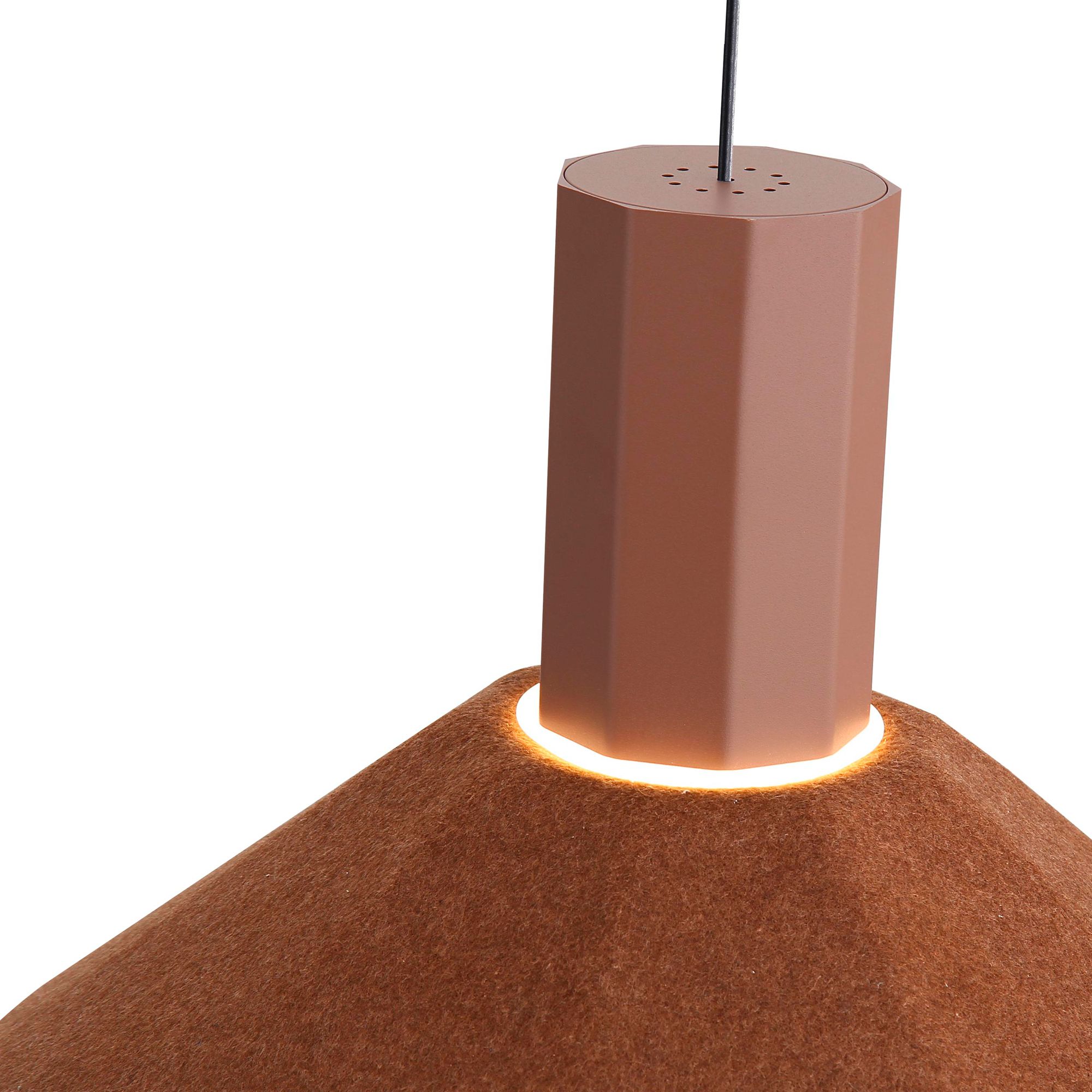 Image 4 Faroe 13" LED Pendant in Coffee/Black more views