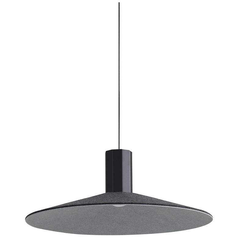 Image 1 Faroe 20" LED Pendant in Flecked Black/Grey