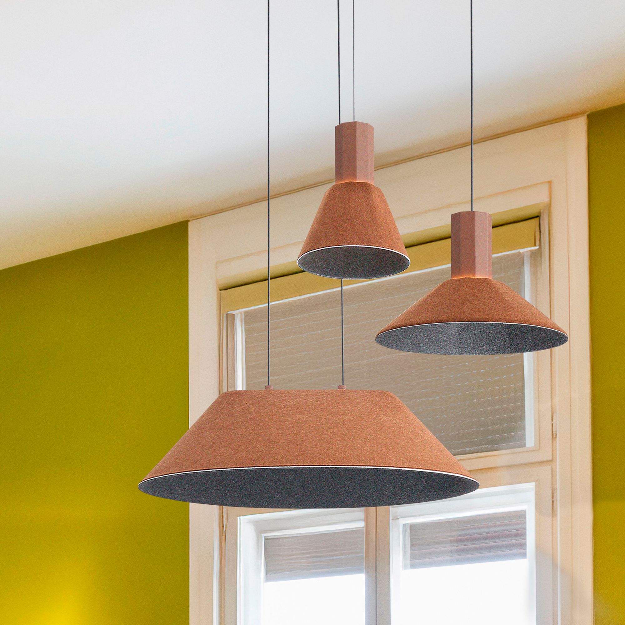 Thumbnail4 of Faroe 21" LED Pendant in Coffee/Black more views