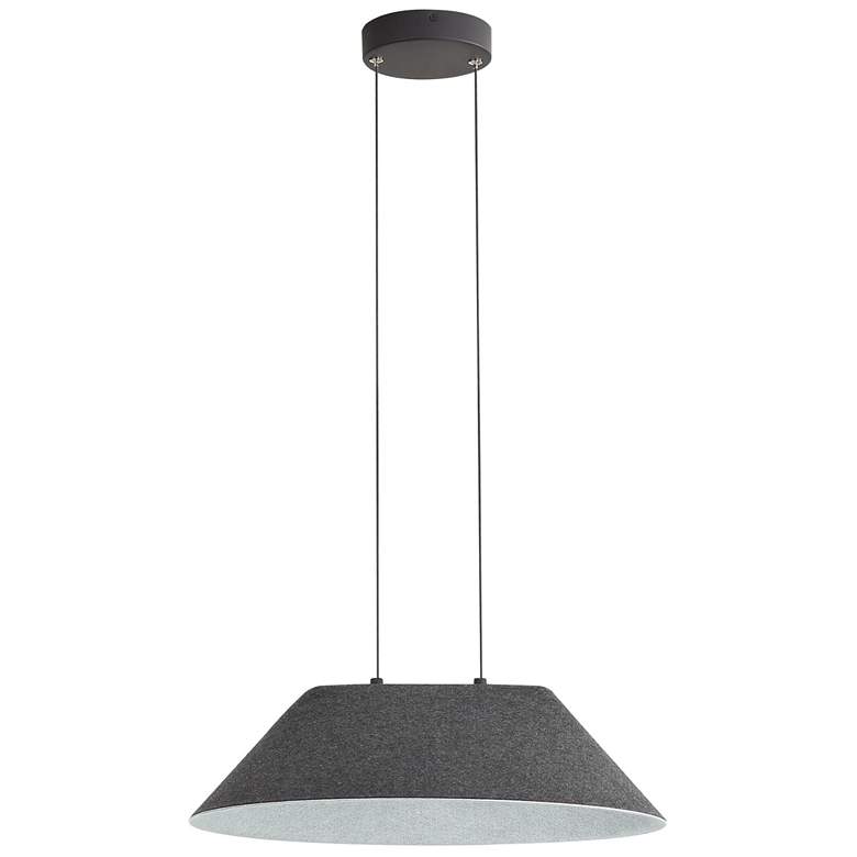 Image 1 Faroe 21" LED Pendant in Flecked Black/Grey