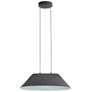 1_Faroe 21" LED Pendant in Flecked Black/Grey