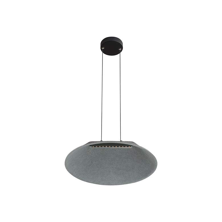 Image 3 Faroe 21" LED Pendant in Flecked Black/Grey more views