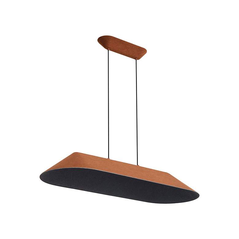 Image 4 Faroe 43" LED Linear Pendant in Coffee/Black more views