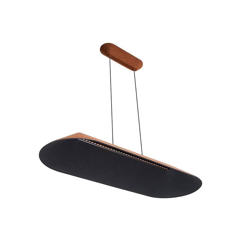 Image 5 Faroe 43" LED Linear Pendant in Coffee/Black more views