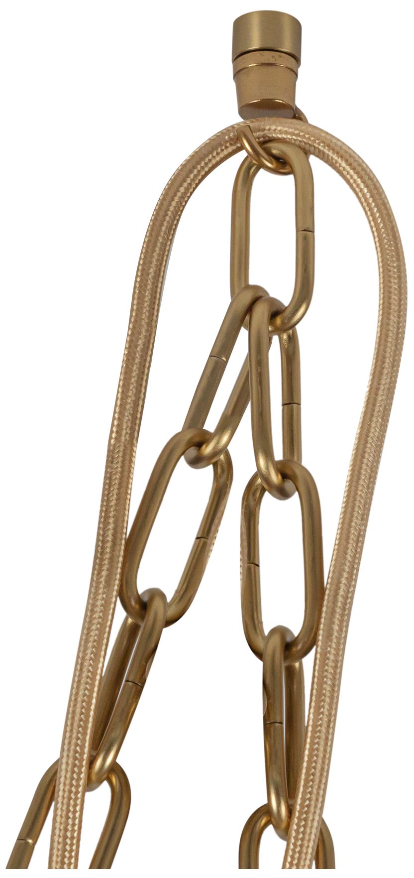 Farrah 3-Light Brushed Gold Multi Pendant with Amber Opal Glass