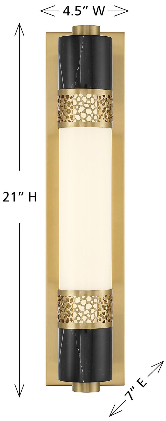 Image 6 Farrell 1-Light Wall Sconce in Warm Brass by Dann Foley more views