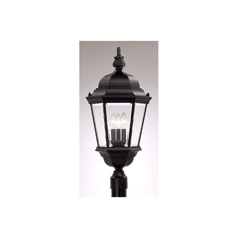 Image 1 Farrell 28-in H Black Post Light