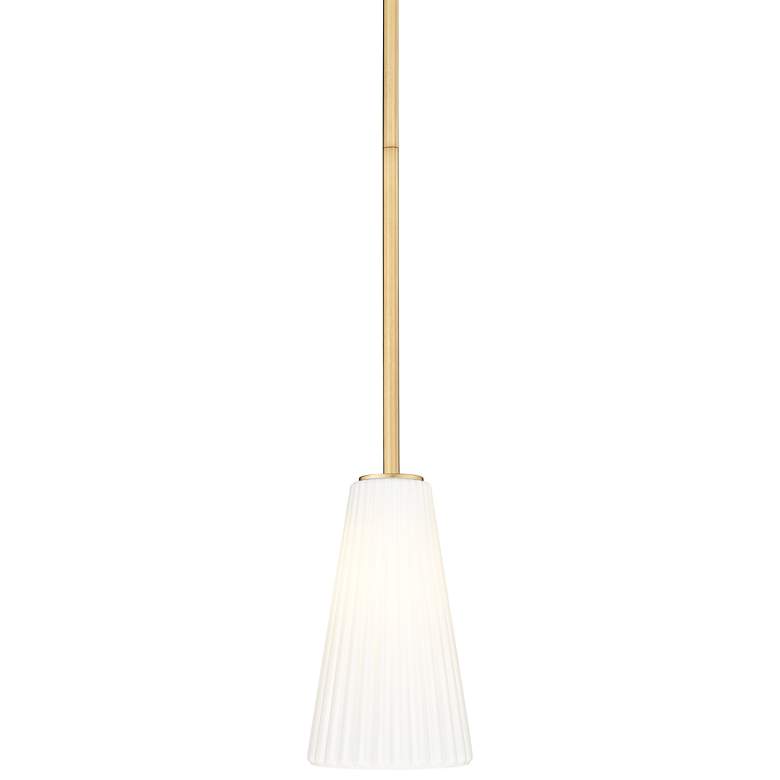 Image 1 Farrell 6" Wide Modern Gold Mini Pendant