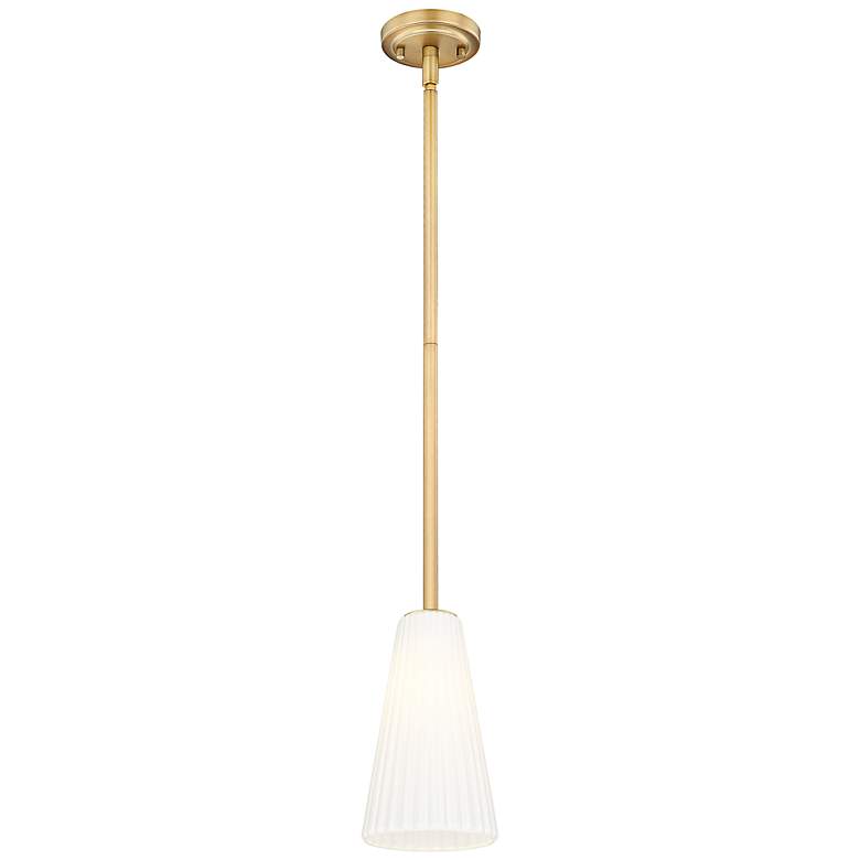 Image 5 Farrell 6" Wide Modern Gold Mini Pendant more views