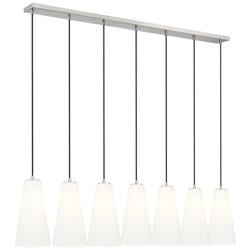 Farrell by Z-Lite Brushed Nickel 7.25 inch 7 Light Linear Chandelier