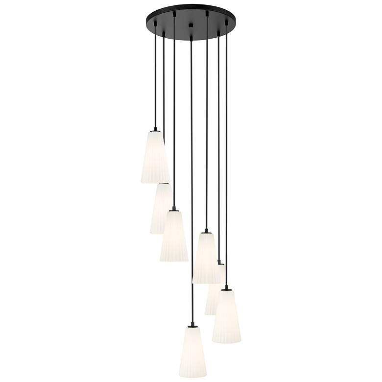 Image 1 Farrell by Z-Lite Matte Black 18 inch 7 Light Chandelier