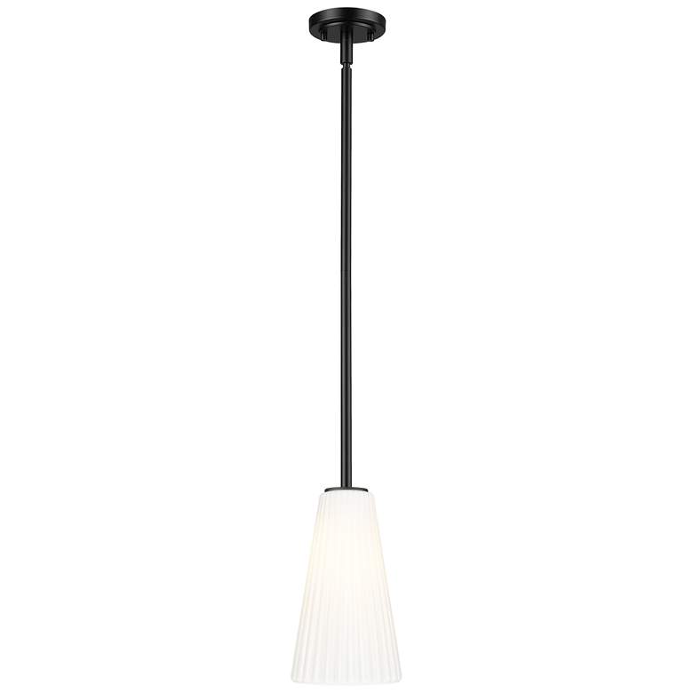 Image 1 Farrell by Z-Lite Matte Black 6 inch 1 Light Pendant