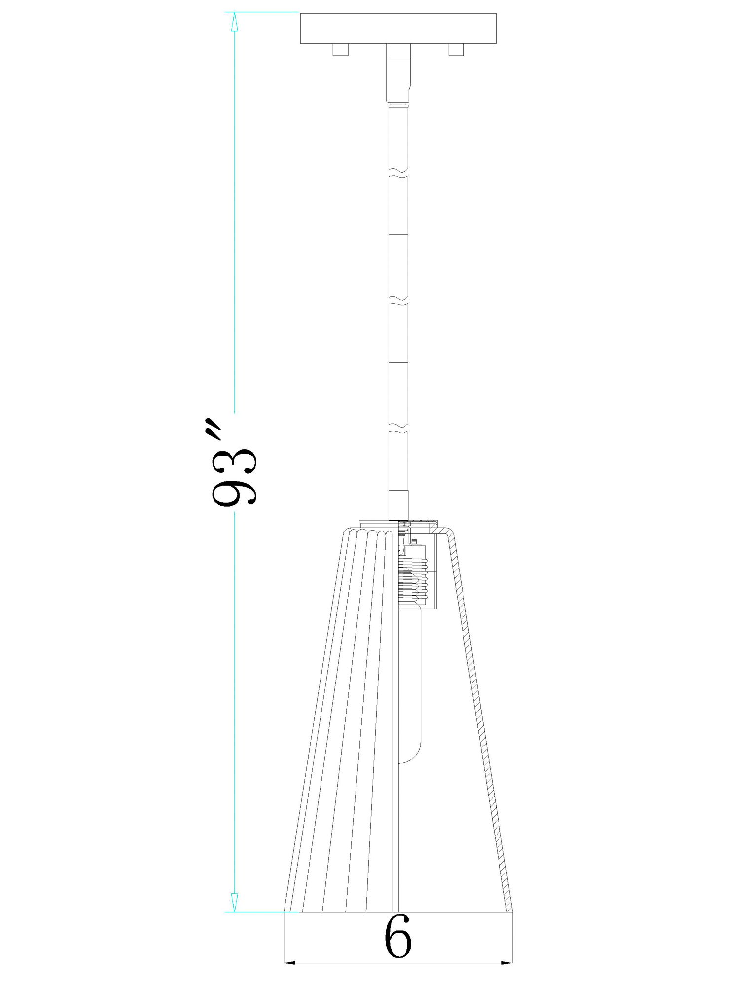 Image 5 Farrell by Z-Lite Matte Black 6 inch 1 Light Pendant more views