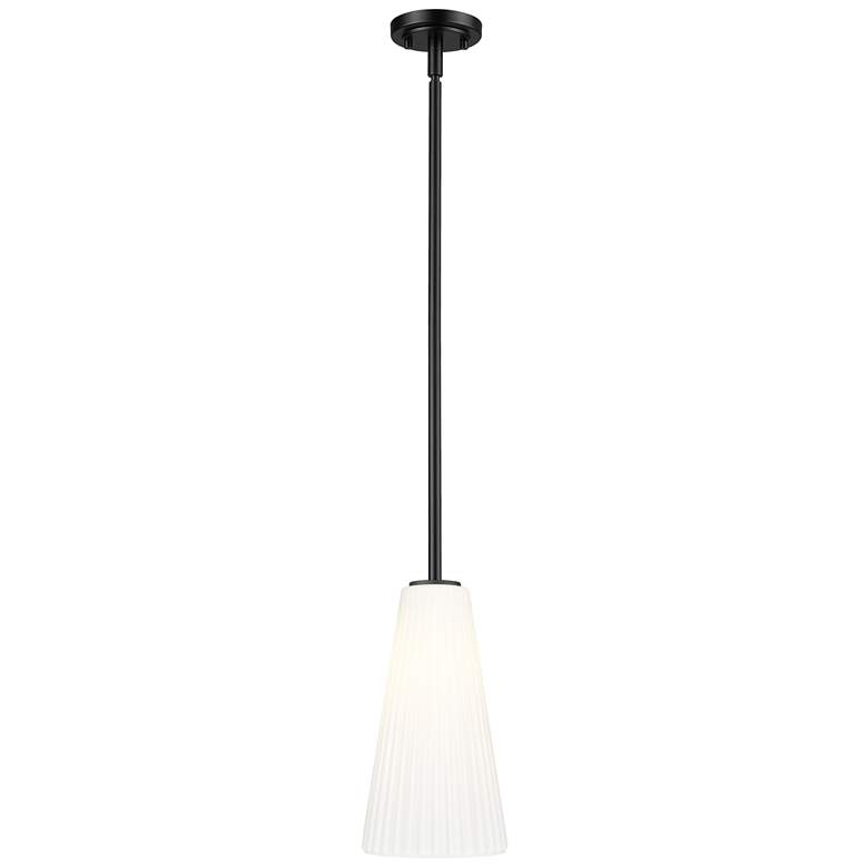 Image 1 Farrell by Z-Lite Matte Black 7.25 inch 1 Light Pendant