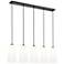 Farrell by Z-Lite Matte Black 7.25 inch 5 Light Linear Chandelier