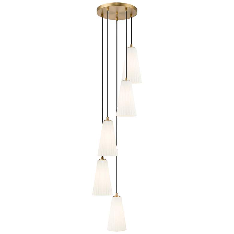 Image 1 Farrell by Z-Lite Modern Gold 12 inch 5 Light Chandelier