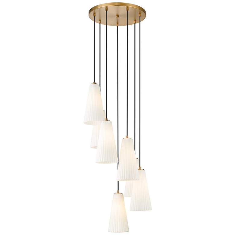 Image 1 Farrell by Z-Lite Modern Gold 18 inch 7 Light Chandelier