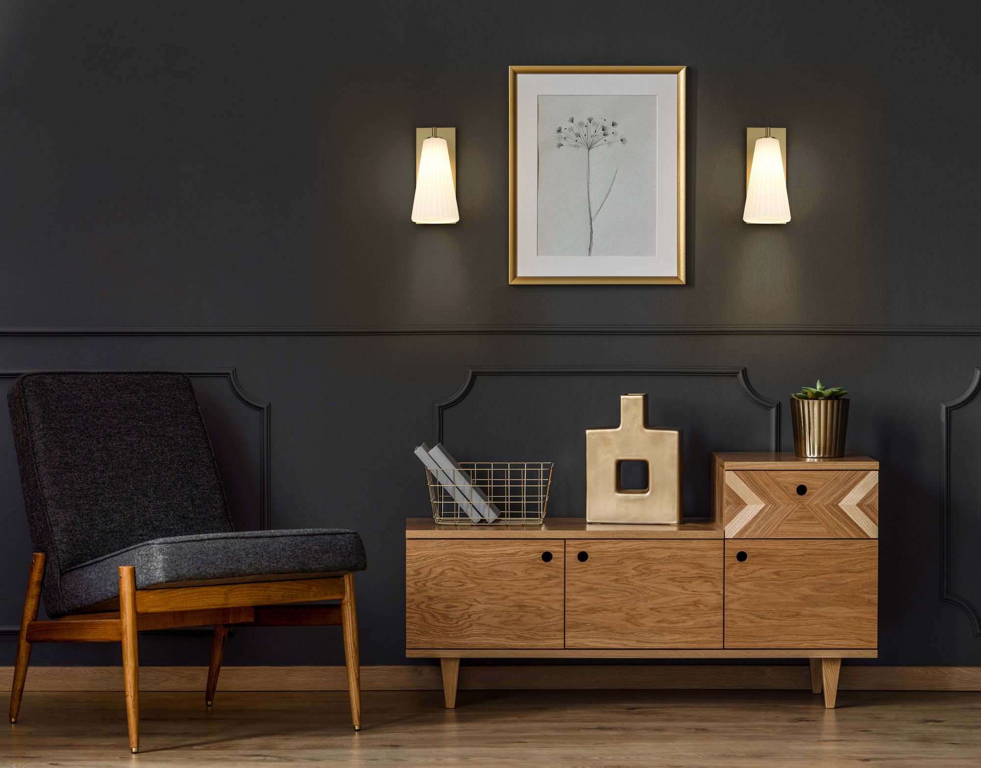 Image 4 Farrell by Z-Lite Modern Gold 6 inch 1 Light Wall Sconce more views