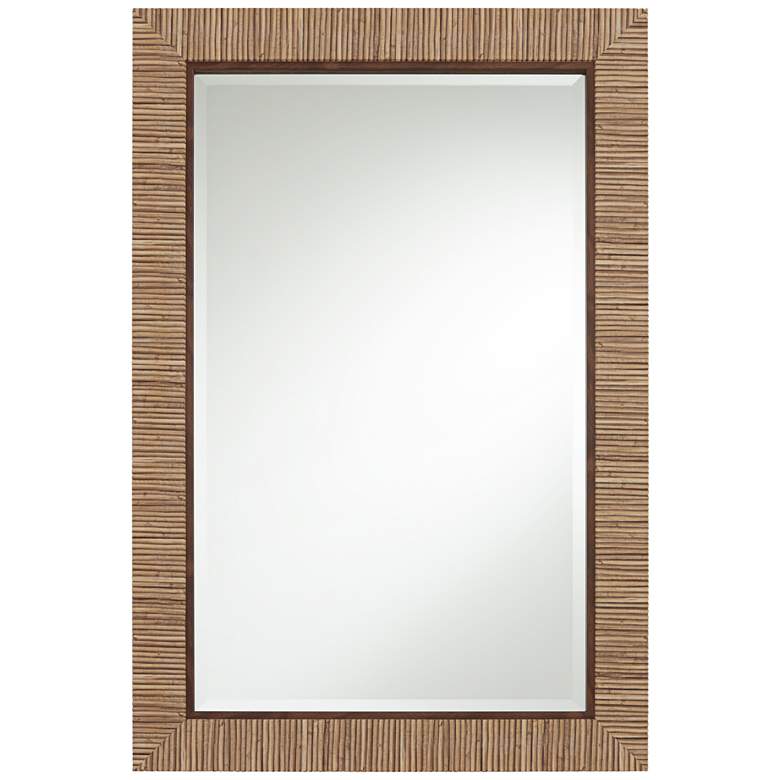 Image 2 Farria 24" x 36" Matte Natural Rectangular Wall Mirror