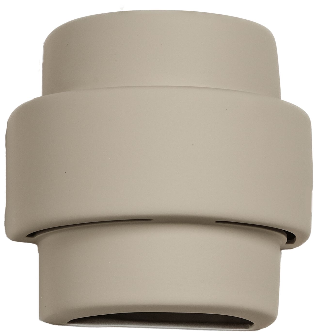 Fasciato-10-inch-high-ceramic-beige-up/down-LED-outdoor-wall-light